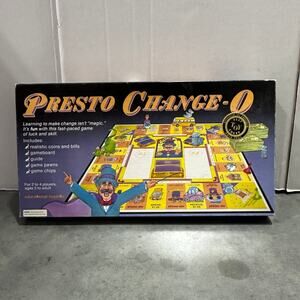 Presto Change-O, Board Game, 1987, Educational Insights, Money, ~ 251008-WH P-5